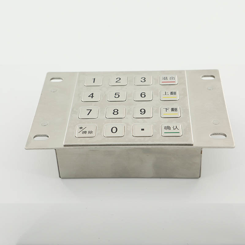 IP65 Chống nước ATM Pin Pad 304 Thép không gỉ cho Thanh toán Kiosk EPP 16 Phím