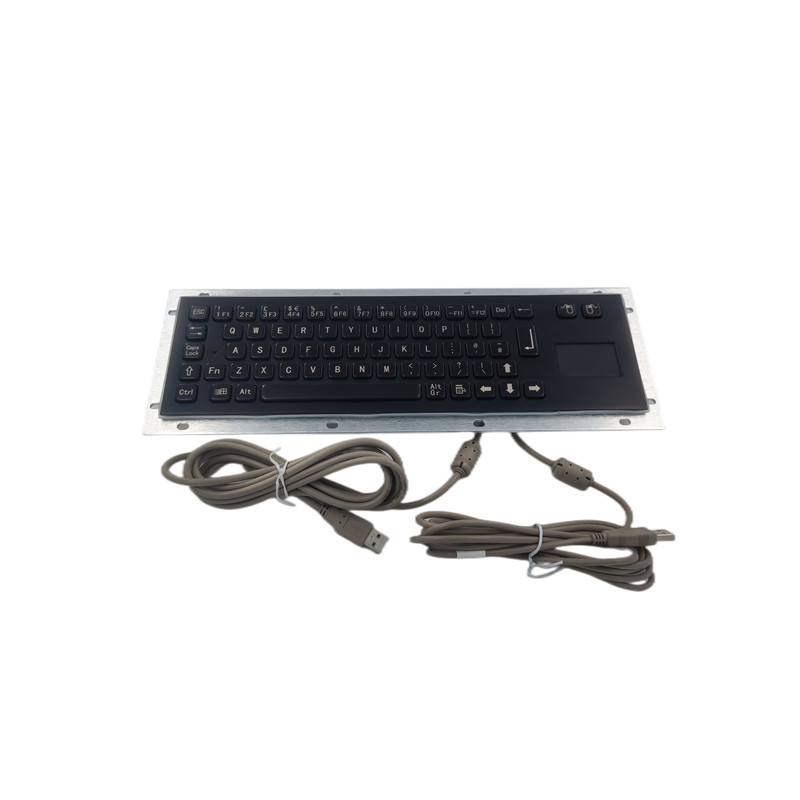 Kiosk tự phục vụ chống nước Bàn phím bằng thép không gỉ với Touchpad Màu đen