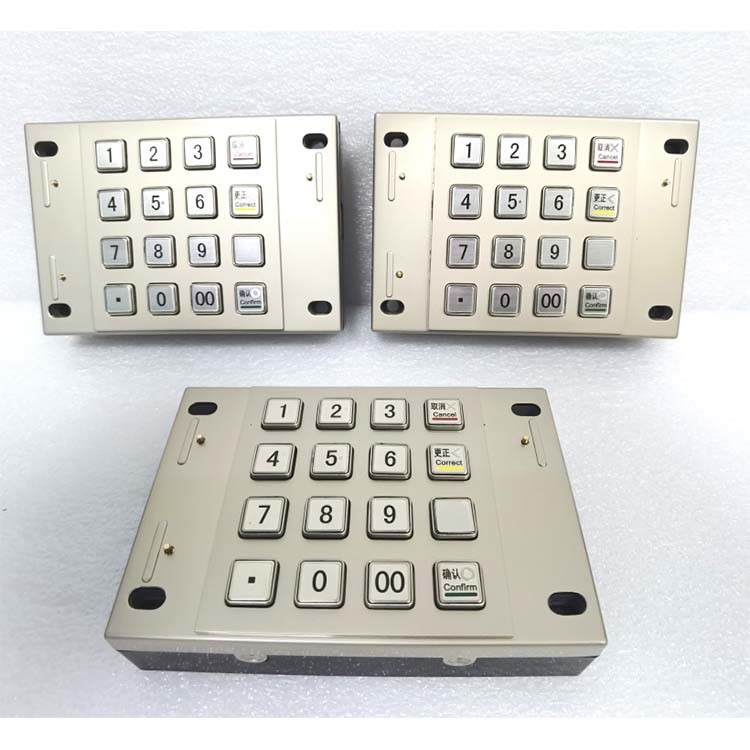 Kiosk thanh toán DES 3DES ATM Pin Pad PCI 4.0 Kim loại được mã hóa được chứng nhận 16 phím