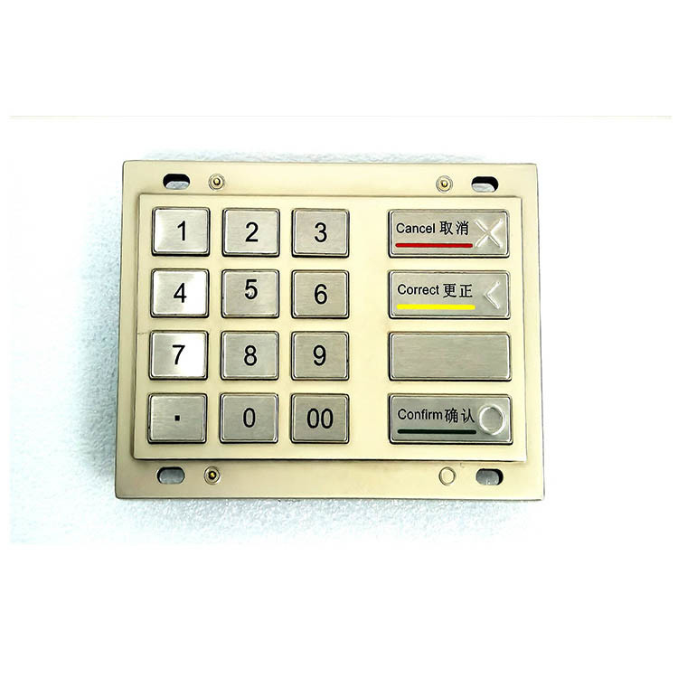 Máy ATM EPP Pin Pad Chứng nhận PCI 4.0 16 phím DES 3DES được mã hóa
