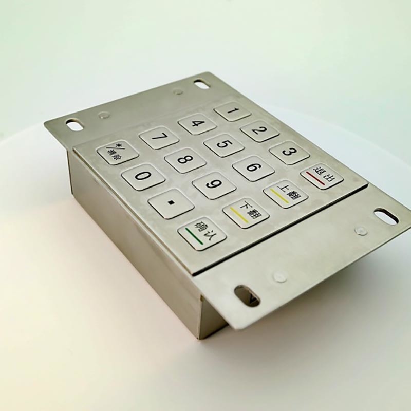 Thép không gỉ chống nước theo tiêu chuẩn IP65 Kim loại mã hóa EPP Pin Pad 16 Phím cho Kiosk thanh toán
