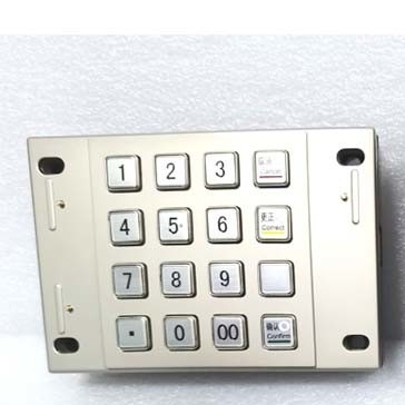 Thanh toán Kiosk Pin Pad USB RS232 PCI 4.0 Kim loại được mã hóa được chứng nhận 16 phím