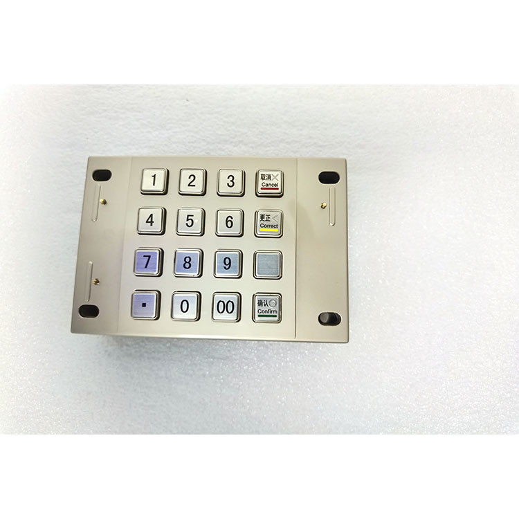 PCI 4.0 được chứng nhận DES 3DES ATM EPP Pin Pad Thanh toán bằng tiền mặt Kim loại Kiosk với 16 phím