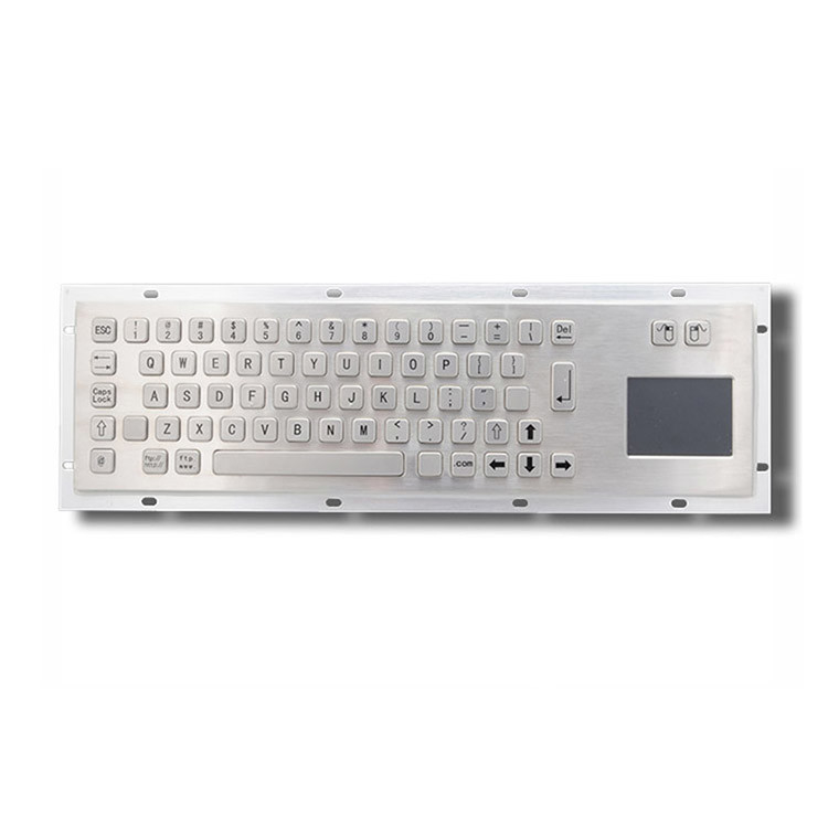 Bàn phím công nghiệp có dây với bàn phím cảm ứng US Layout Mặt trước Biện diện 392 X 110 mm
