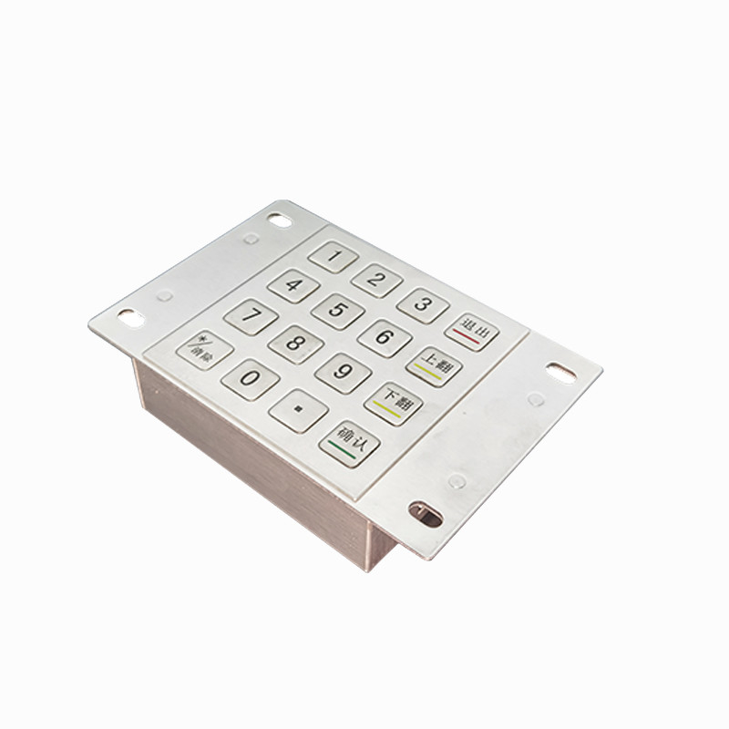 304 Stainless Steel ATM Machine Pin Pad Kiosk thanh toán IP65 Mã hóa bàn phím kim loại với 16 phím