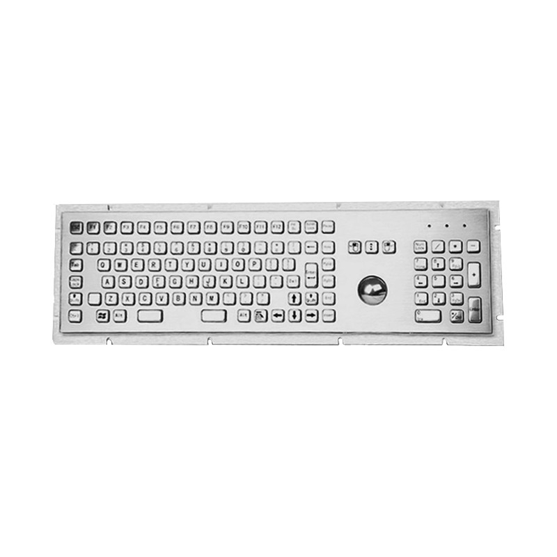 Kiosk tự phục vụ IP65 Ki-bảng phím kim loại thép không gỉ chống nước với Trackball 38mm và bàn phím số