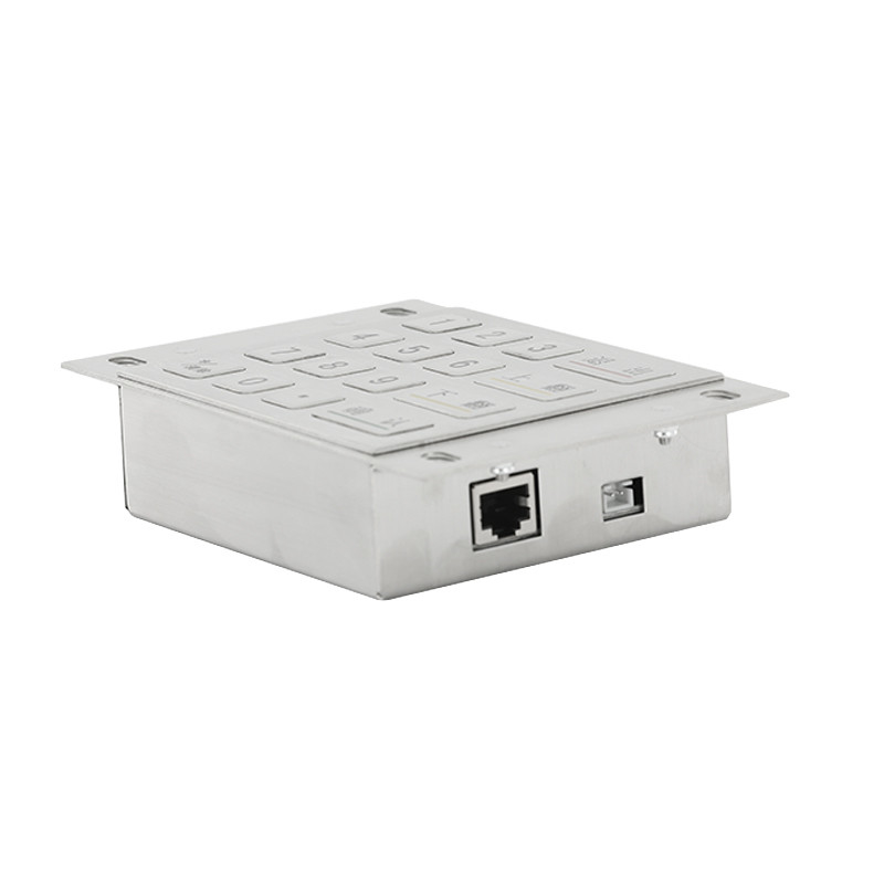 DES 3DES mã hóa 4x4 thép không gỉ kim loại mã hóa EPP Pin Pad Cho Kiosk thanh toán