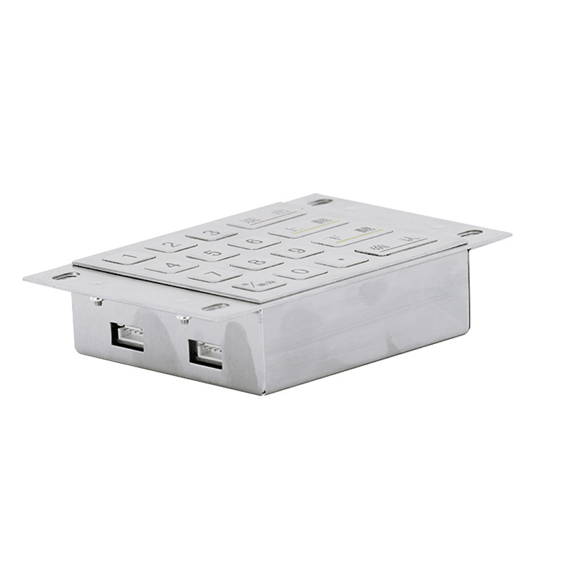 DES 3DES mã hóa 4x4 thép không gỉ kim loại mã hóa EPP Pin Pad Cho Kiosk thanh toán