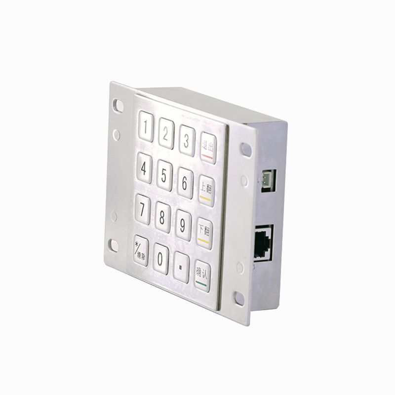 IP65 Stainless Steel ATM mã hóa Metal Pin Pad với 16 chìa khóa cho Kiosk thanh toán tự phục vụ