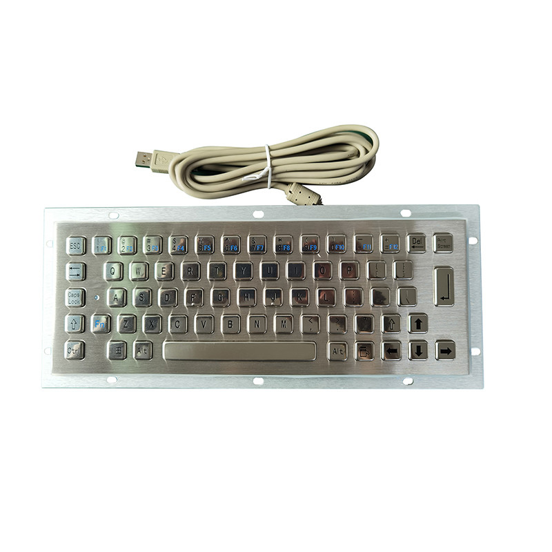 65 phím Dustproof IP65 Bảng phím cấp y tế Bảng phím kim loại thép không gỉ Với giao diện USB