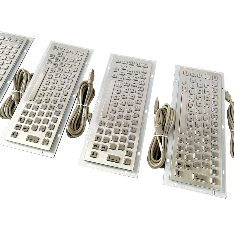 65 phím Dustproof IP65 Bảng phím cấp y tế Bảng phím kim loại thép không gỉ Với giao diện USB