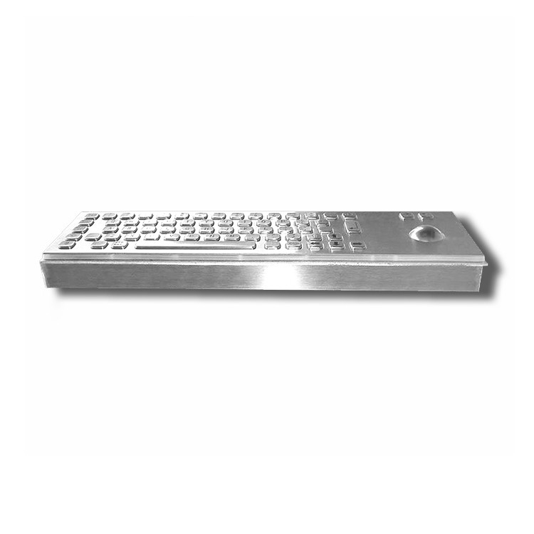 65 phím bàn làm việc IK07 IP65 Bàn phím công nghiệp thép không gỉ với Trackball cho Kiosk tự phục vụ