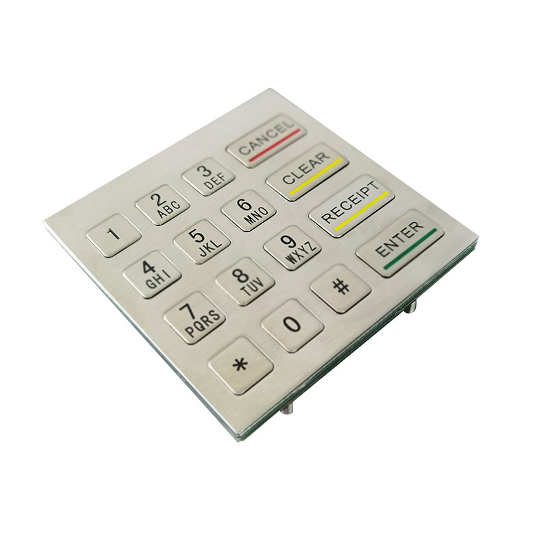 Máy bán hàng tự phục vụ Kiosk chống nước IP65 thép không gỉ Bàn phím số kim loại với 4x4 phím