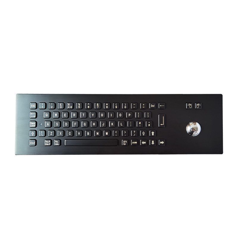 Self Service Kiosk Panel gắn bàn phím kim loại thép không gỉ màu đen với bố cục tùy chỉnh và giao diện USB