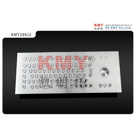 Phím hình chữ U Signage kỹ thuật số Bàn phím kim loại Kiosk chống bụi bằng thép không gỉ với bi xoay kim loại