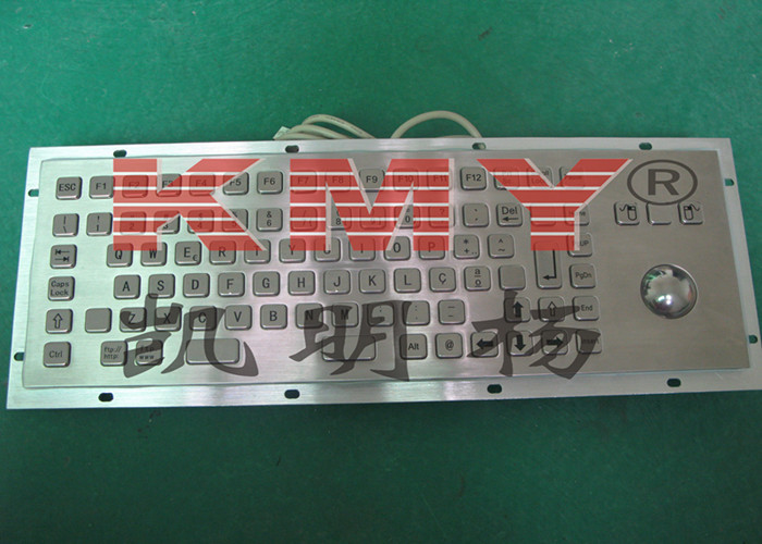 Bàn phím kim loại Kiosk ngoài trời IP65 với các phím chức năng F1 ~ F12 và chuột bi xoay