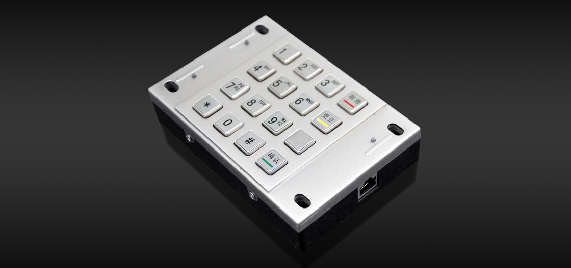RoHS FCC 87,5 X 91,5mm 1,2kg ATM Pin Pad Bàn phím máy ngân hàng