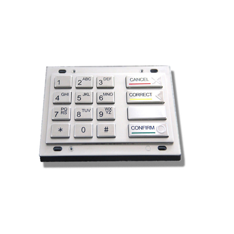 Chứng nhận PCI 4.X 16 Phím 3 Bàn phím mã hóa DES cho máy ATM
